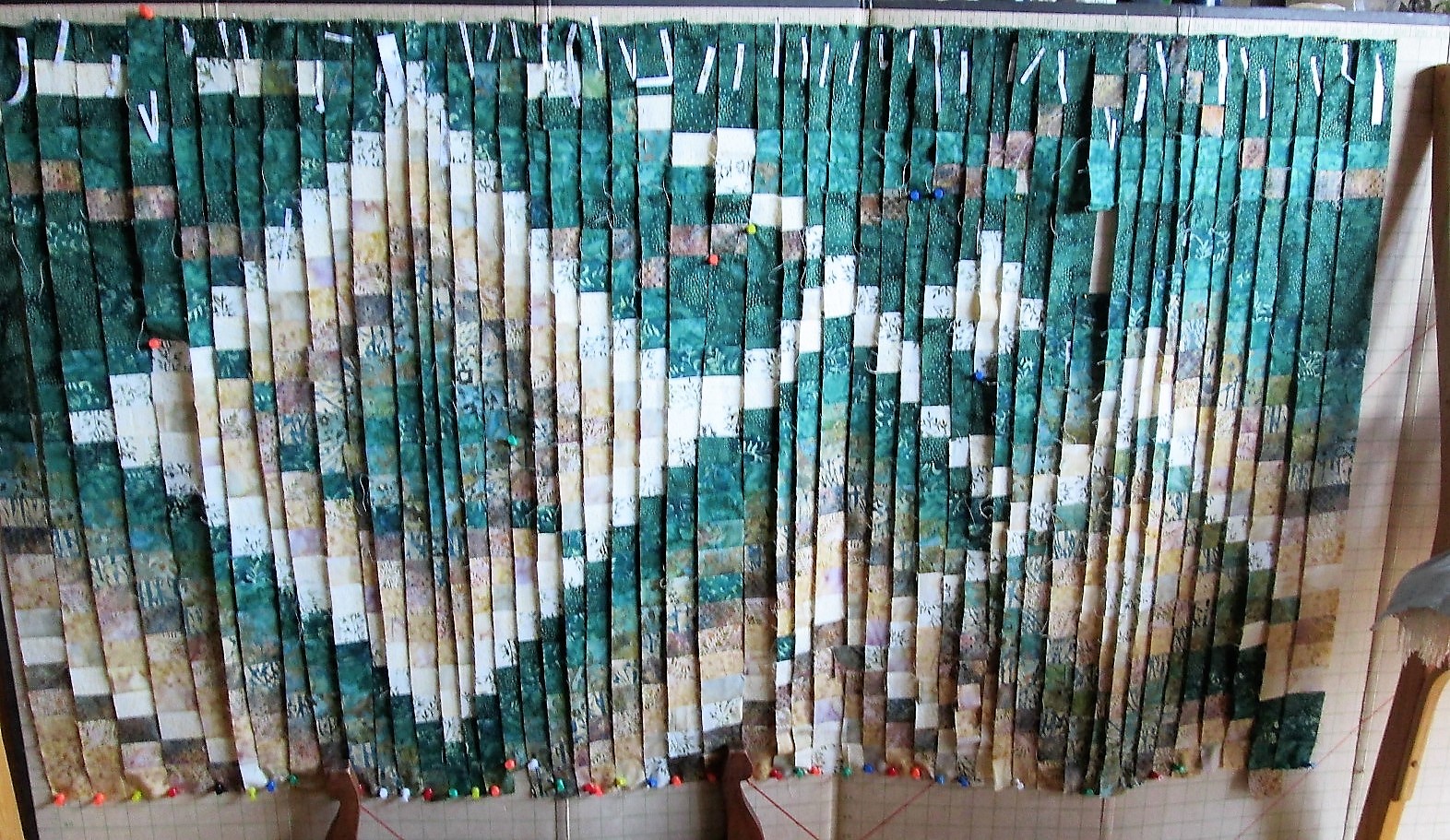  Bargello quilt in process